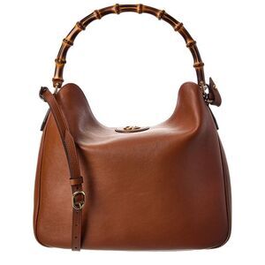 Gucci Diana Large Leather Shoulder Bag, Brown